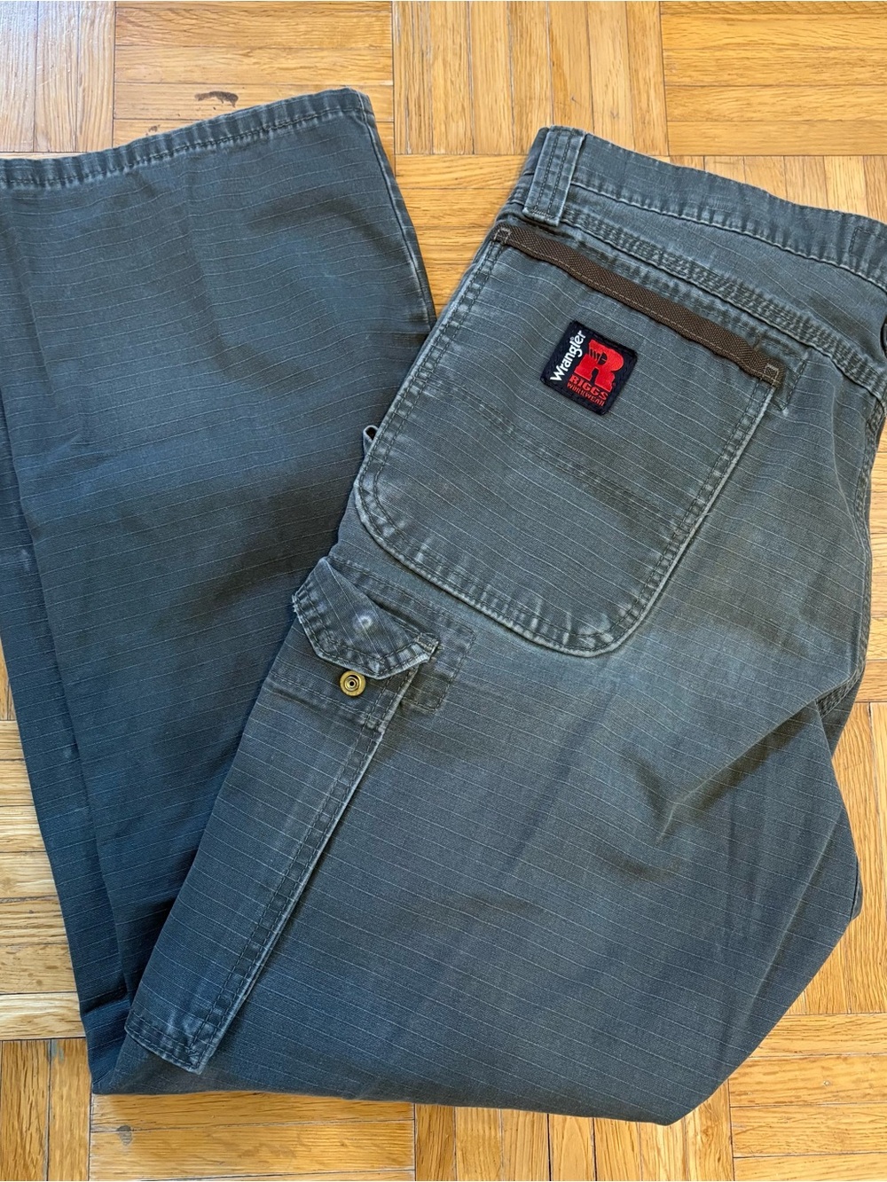 Vintage Wrangler Riggs Double Knee Cargo Ranger Jeans